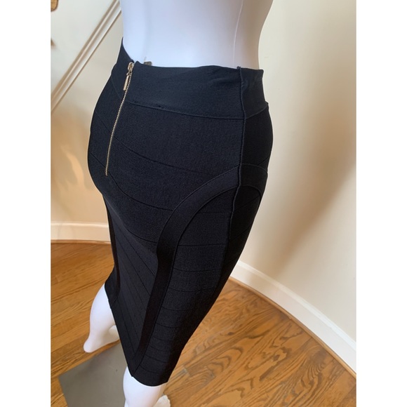 Bebe black bandage solid bandage midi skirt, NWT, XS - Picture 11 of 16